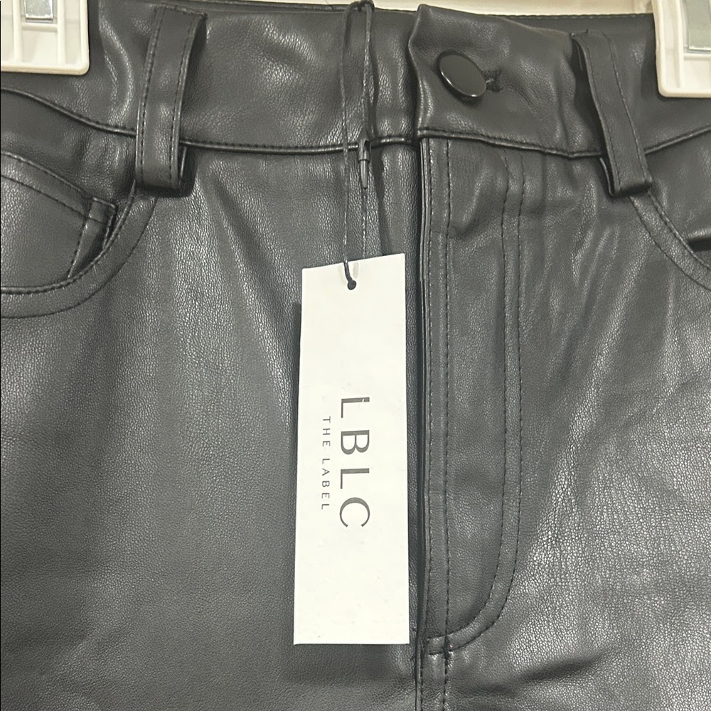 NWT- LBLC the Label Charcoal Faux Leather Pants - Picture 2 of 7